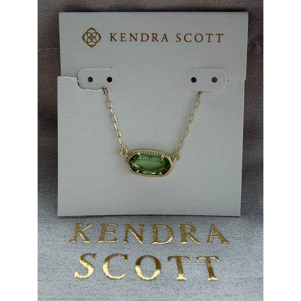 Kendra Scott Green Pendant Necklace